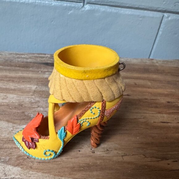 Pocahontas Disney Parks Runway High Heel Shoe Ornament By Artist Cody Jones - Picture 1 of 7